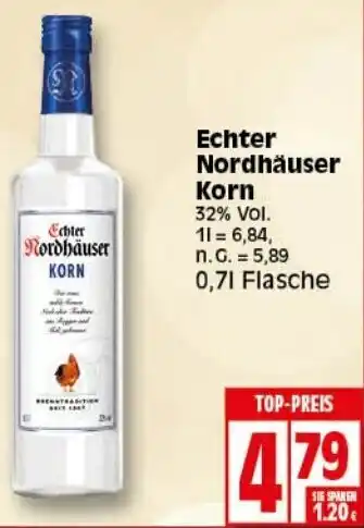 Elli Markt Echter Nordhäuser Korn 0,7L Flasche Angebot