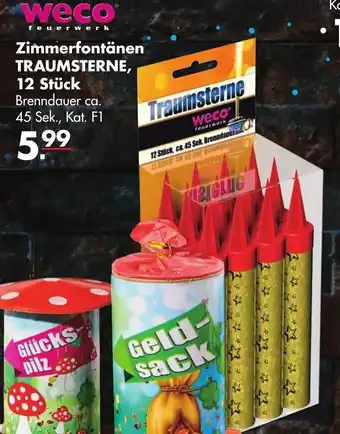 Handelshof Weco Zimmerfontänen Traumsterne, 12 Stück Angebot