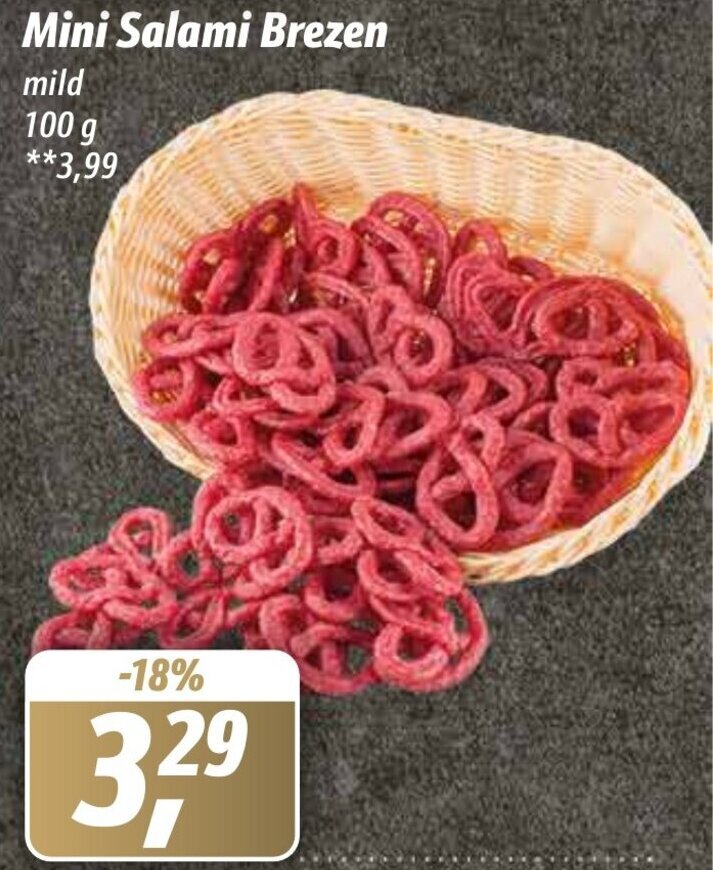 Mini Salami Brezeln 100 g Angebot bei Simmel