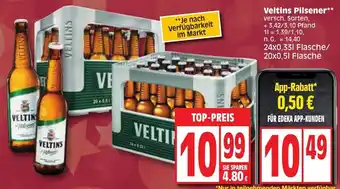 Edeka Veltins Pilsener 24x0,33/20x0,5 L Flasche Angebot