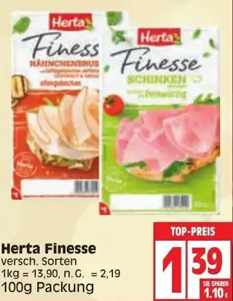 Edeka Herta Finesse 100 g Packung Angebot