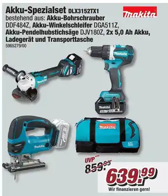 Poco Makita akku-spezialset dlx3152tx1 Angebot