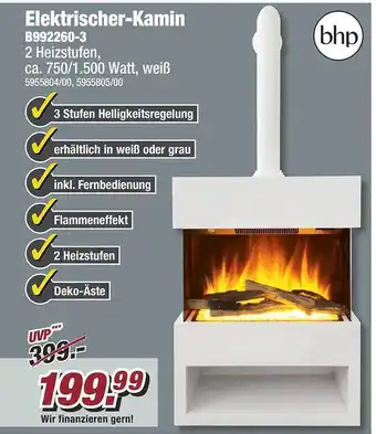 Poco Elektrischer-kamin b992260-3 bhp Angebot