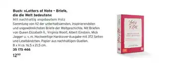 Tchibo Buch: „letters of note - briefe, die die welt bedeuten“ Angebot