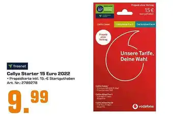 Saturn Freenet callya starter 15 euro 2022 Angebot