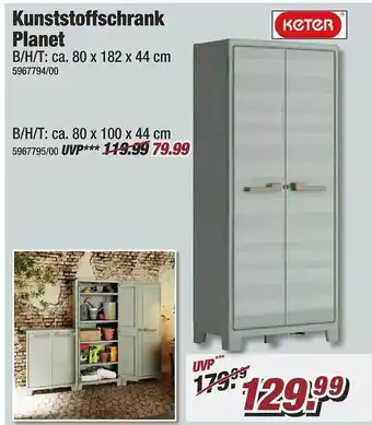 Poco Kunststoffschrank planet keter Angebot