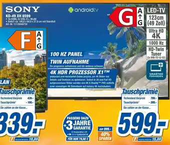 expert Techno Land Sony KD 49 XH 8599 Angebot