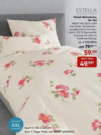 Galeria Estella flanell-bettwäsche 3er-set Angebot