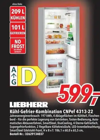 dodenhof Liebherr kühl- gefrierkombination cnpef 4313-22 Angebot