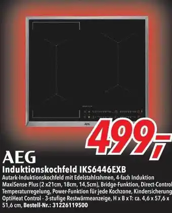 dodenhof Aeg induktionskochfeld iks6446exb Angebot