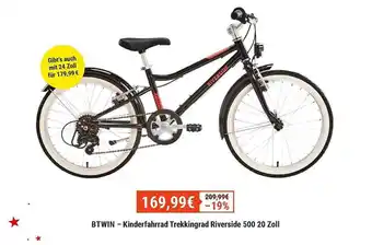 Decathlon Btwin - kinderfahrrad trekkingrad riverside 500 20 zoll Angebot