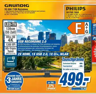 expert Techno Land Grundig 55 GUA 7100 Barcelona Angebot