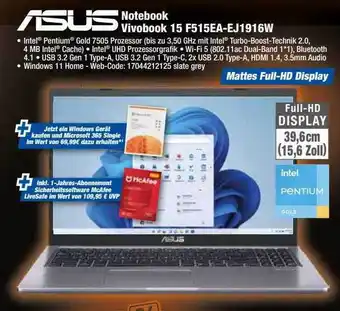 HEM Expert Asus notebook vivobook 15 f515ea-ej1916w Angebot