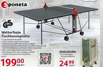 Selgros Sponeta wetterfeste tischtennisplatte Angebot