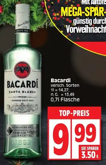 Edeka Bacardi 0,7 L Flasche Angebot