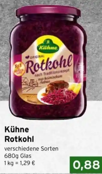 CAP Markt Kühne Rotkohl 680 g Glas Angebot