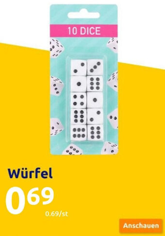Action Würfel Angebot