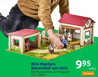 Action Mini Matters Bauernhof aus Holz Angebot