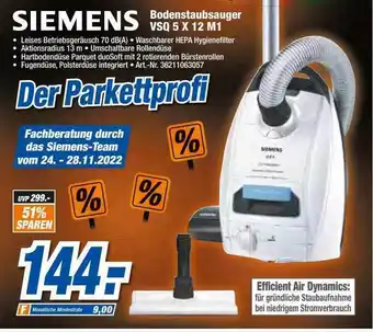 expert Techno Land Siemens bodenstaubsauger vsq 5x12m1 Angebot