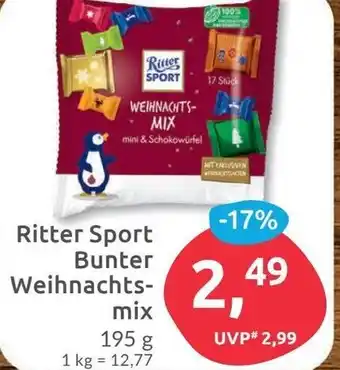 Budni Ritter Sport Bunter Weihnachtsmix 195 g Angebot