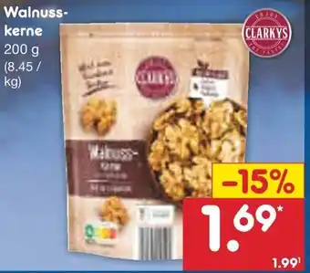 Netto Marken-Discount Clarkys Walnusskerne 200 g Angebot