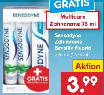 Netto Marken-Discount Sensodyne Zahncreme Sensitiv Fluorid 225 ml Angebot