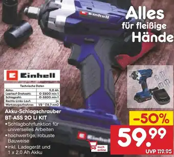 Netto Marken-Discount Einhell Akku Schlagschrauber BT-ASS 20 Li Kit Angebot