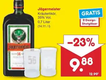 Netto Marken-Discount Jägermeister Kräuterlikör 0,7 Liter Angebot