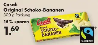 Handelshof Casali Original Schoko Bananen 300 g Packung Angebot