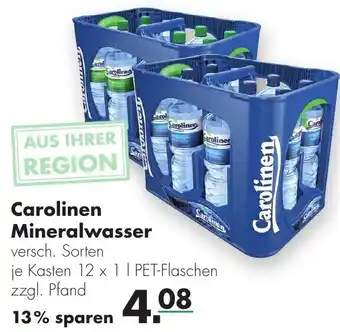 Handelshof Carolinen Mineralwasser 12x1 L PET Flaschen Angebot