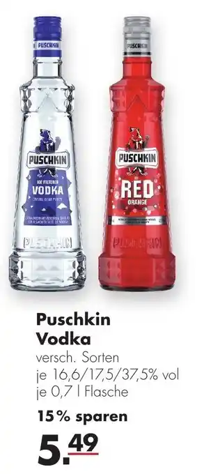 Handelshof Puschkin Vodka 0,7 L Flasche Angebot