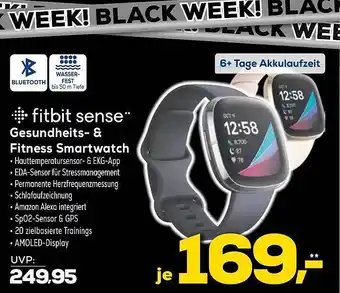 Euronics XXL Fitbit sense gesundheits- & fitness smartwatch Angebot