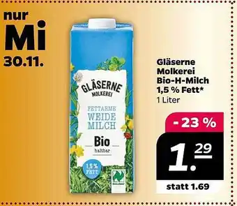 NETTO Gläserne molkerei bio-h-milch Angebot