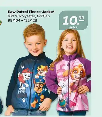 NETTO Paw patrol fleece-jacke Angebot