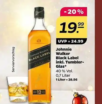 NETTO Johnnie walker black label inkl. tumbler-glas Angebot