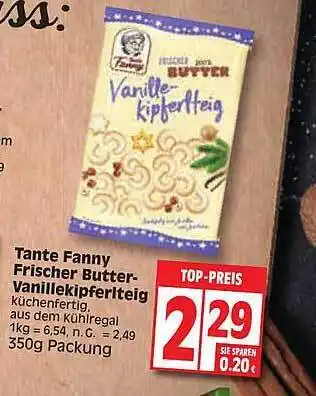 Edeka Tante fanny frischer butter vanillekipferteig Angebot