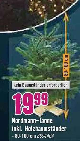 Hornbach Nordmann-tanne inkl. holzbaumständer Angebot