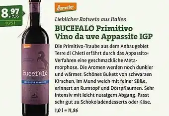 Ebl Naturkost Bucefalo primitivo vino da uve appassite igp Angebot