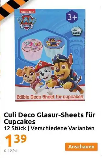 Action Culi deco glasur-sheets für cupcakes Angebot