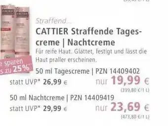 Apotal Cattier straffende tagescreme oder nachtcreme Angebot