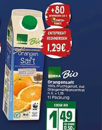 Elli Markt Edeka bio ornagensaft Angebot