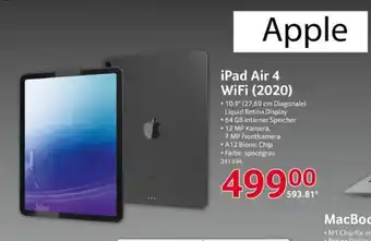 Selgros Apple iPad Air 4 Wi-Fi 64Gb 2020 Angebot