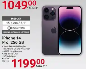 Selgros Apple iPhone 14 256Gb Angebot