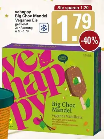 WEZ Vehappy Big Choc Mandel Veganes Eis 3er Packung Angebot