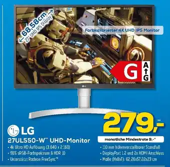 Euronics XXL LG 27UL550-W UHD Monitor Angebot