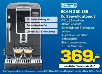 Euronics XXL DeLonghi ECAM 350.15B Kaffeevollautomat Angebot