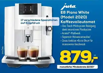 Euronics XXL Jura E8 Piano White Modell 2020 Kaffeevollautomat Angebot