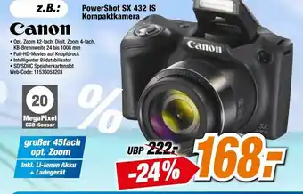 Expert Canon PowerShot SX 432 IS Kompaktkamera Angebot