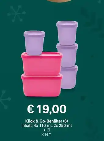 Tupperware Klick & go-behälter Angebot