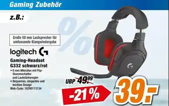 Expert Logitech Gaming Headset G332 schwarz/rot Angebot